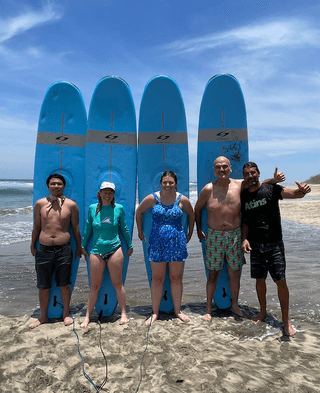 Julian, Tammy, Ali, Jeremy, and the instructor Javi